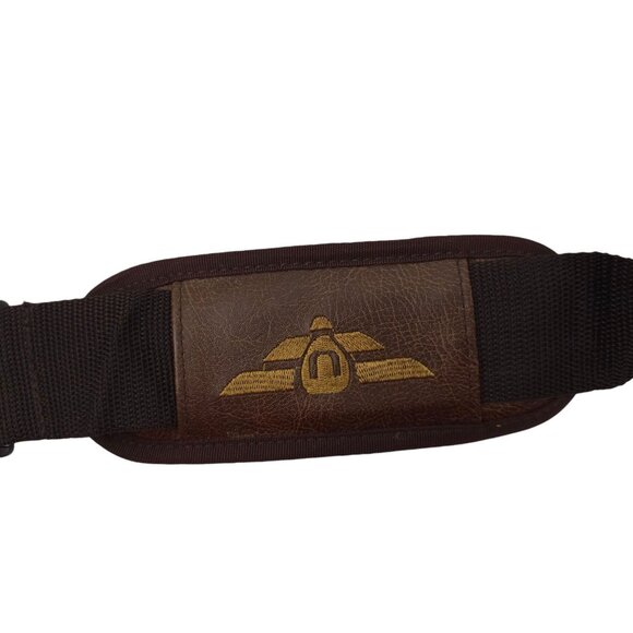 Guitar Strap Adjustable 38" - 60" Brown Faux Leather Stitched Shoulder Pad NWOT - Picture 5 of 11